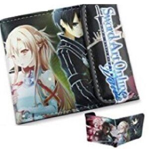 Kirito Asuna Sword Art Online Anime Bifold Wallet Snap Closure